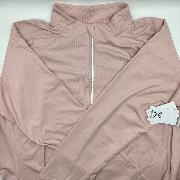 Xersion Women's Light Pink Long Sleeve Quarter-Zip Pullover Size XXL - Picture 7 of 9